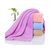 珊瑚绒切边毛巾珊瑚绒花边浴巾家用素色毛巾浴巾(咖啡色)第4张高清大图