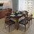 乔林曼兰 餐桌 北欧现代 火烧石 餐桌椅组合套装(胡桃木色 1.3米餐桌+6椅)第4张高清大图