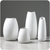 简约现代桌面陶瓷白色插花瓶A973家居客厅饰品摆件可装水培花瓶lq1421(斜口中号)第4张高清大图