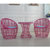 【京好】鸟巢藤椅子茶几三件套装 现代简约环保阳台休闲休闲办公户外家具D78(蓝色 一桌一椅带坐垫)第2张高清大图