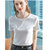 MISS LISA短袖t恤女装圆领棉体恤基础打底衫宽松上衣AL310229(白色 XXL)第4张高清大图