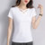 纯棉短袖t恤女夏季2022年新款宽松女装洋气高品质减龄带领polo衫(白色 XXXL)第5张高清大图