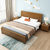 吉木多 橡胶木实木中式简约风1.8,1.5米双人床婚床卧室家具(1.5*2m胡桃色 床+床垫+床头柜*1)第4张高清大图