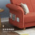 A家家具(沙发床北欧布艺小户型客厅多功能折叠储物沙发两用ADS-034(橙红 脚踏)第5张高清大图