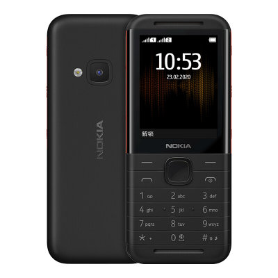 诺基亚(NOKIA) 5310新 直板按键 移动联通2G 音乐手机 双卡双待 老人手机 学生备用功能机(黑红 官方标配)
