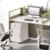 艾诺狄斯 简约现代职员卡座屏风工位办公工位工作桌椅办公家具2.4米(胡桃色六人位 默认)第2张高清大图