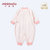 小米米婴儿衣服棉 春秋季宝宝对襟长袖连体衣 婴幼儿爬服打底服(红匹印 80cm（9-18月）)第2张高清大图