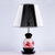 汉斯威诺 现代简约时尚木质卧室床头台灯 创意温馨灯具灯饰(白色底座（按钮开关)第3张高清大图