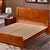 亿景鸿基 中式现代家具实木床单人床双人床  不含床头柜橡木床 YSMC062(海棠色 1200)第3张高清大图