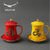 Auratic国瓷永丰源 骨瓷茶杯陶瓷对杯带盖套装办公杯创意礼品杯(蛇杯帝王黄)第3张高清大图