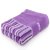 三利彩条缎档方巾毛巾两条装(紫色)第5张高清大图