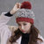 帽子女冬天韩版潮可爱毛球针织帽毛线帽护耳保暖套头帽677888(米灰色 弹力均码)第3张高清大图