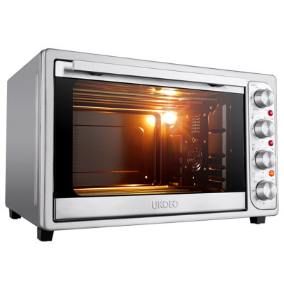 UKOEO HBD-5002 家用8管均匀发热  52L 电烤箱 上下独立控温 银