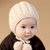 牛奶朋友宝宝冬季新生儿毛线帽儿童麻花毛线帽编织帽子护耳保暖(酒红色 均码0-12个月（38-46CM）)第4张高清大图