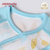 小米米minimoto婴儿宝宝连身连体衣新生儿哈衣爬服打底睡衣(冰蓝-和式连身衣 59cm（3-6个月）)第4张高清大图