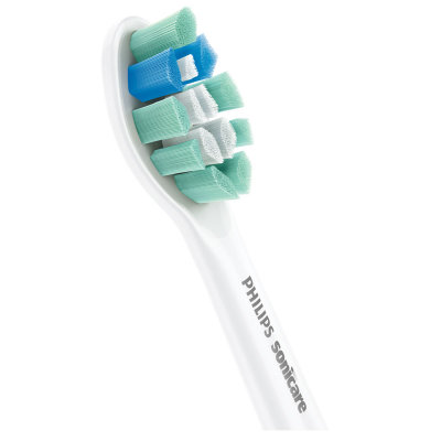 飞利刷头浦牙菌斑防御型1支装 HX9021/67(9021/05升级款)适配HX6730 HX6761 HX6856(Sonicare C2 Optimal牙菌斑抵御型牙刷头，1支装，白色 牙菌斑预防型)