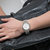 多姆(DOM)男士手表 商务钢带男表 防水石英纤薄手表 男 时尚皮带男士腕表(钢带白盘)第3张高清大图
