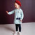 韩国童装Jelispoon2018冬季新款女童蝴蝶结少女加绒套装(150 薄荷绿)第2张高清大图