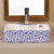 多美吉卫浴 陶瓷蓝色葡萄艺术台上盆 洗面盆 洗手盆(单盆)第4张高清大图