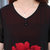VEGININA 中长款印花套头连衣裙短袖 9643(玫红色 5XL)第4张高清大图