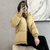 MISS LISA韩版短款棉服冬季小个子女装加厚棉袄外套D0001(卡其 XL)第3张高清大图