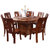 美姿蓝 餐桌 中式全实木雕花餐桌1.8米橡木餐桌椅组合10人仿古大圆桌 一桌八椅 1.5米第5张高清大图