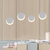 2017新款创意个性led吊灯酒吧餐厅酒店装饰圆环灯 现代简约三头组合餐吊灯包邮(3头吊灯 双色分段)第2张高清大图