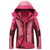 冬装新款豹迹帽胆可脱卸女士冲锋衣外套 15C226二件套女装包邮(桔红色 L)第3张高清大图