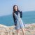 2018秋装韩版女装修身长袖系带背心针织两件套连衣裙套装裙裙子(黑色)(XS)第3张高清大图