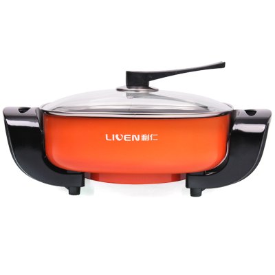 利仁（Liven）DHG-40FC电火锅（橙色）5.5L大容量 全铝水洗机身 火力大小调节