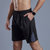 男宽松运动短裤休闲夏季健身速干篮球裤(三杠-白 XL)第4张高清大图