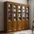 忆斧至家 中式 实木书柜带门自由组合3 4 5 6门中式书橱带玻璃门(胡桃色 二门)第4张高清大图