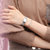 歌时娜女士手表 小表盘手链套装三件套 防水简约方形手表女2018新款(银色套装)第3张高清大图