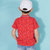 韩都衣舍童装2018夏装新款韩版男童短袖儿童T恤XH7470(130/64 红色)第3张高清大图