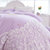 囍人坊  S全棉公主风粉色蕾丝床裙式四件套纯棉儿童床上用品女孩床罩被套(初恋紫色 2M)第5张高清大图