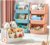 儿童玩具收纳架书本置物柜家用书架绘本架零食多层置物架 俏丽粉3层JMQ-360第5张高清大图