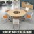 永岩钢木 移动折叠式办公桌 培训桌  YY-0067  (一桌两椅）(珍珠白  金丝橡木 默认)第4张高清大图