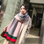 伊格葩莎 围巾女冬季韩版百搭两用加厚保暖披肩长款毛线针织围脖(紫红色)第3张高清大图