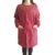 纯棉老粗布围裙长袖厨房韩版时尚防油污前系扣成人男女罩衣反穿衣(连帽加肥红色（建议160-200斤） 默认版本)第3张高清大图