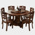 美天乐 现代中式实木餐桌椅组合家具 组装圆形带转盘饭桌6人家用实木餐桌(红棕色 1.2米+6椅带转盘)第5张高清大图