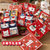 新年圣诞袜子女纯棉中筒袜秋冬属虎年本命年礼物红色圣诞节礼盒装(双面加绒组合A 2999款（礼盒装）圣诞袜)第9张高清大图