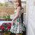 Mistletoe复古吊带裙大摆裙 女装花朵印花连衣裙F6720(粉红色 S)第5张高清大图