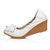 毅雅2014春季新款 真皮舒适坡跟女式单鞋 女鞋YY5435166(白色 39)第2张高清大图