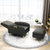 一米色彩 沙发懒人沙发创意多功能单人沙发北欧简约可调节客厅小户型布艺沙发(深灰色 标准款-单人位+脚踏)第2张高清大图