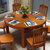 一米色彩 实木餐桌椅组合 中式可伸缩 折叠圆形 家用 现代简约 长方饭桌 方圆两用 家具(茶色 单桌)第2张高清大图