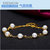ARMASA阿玛莎18K黄金淡水珍珠手链多层手链时尚手圈带延长链经典时尚风（附证书）(蓝)第3张高清大图