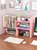 简易书桌上的儿童书架桌面置物架办公室收纳小型学生多层伸缩书柜(【冲量促销款】浪漫粉色❤)第4张高清大图