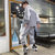 卡郎琪 男士新款运动服夹克套装男春秋休闲套装卫衣跑步运动套装男裤两件套KXP-D105(灰 色 XL)第4张高清大图