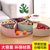 创意多格果盘干果盘糖果盒结婚家用水果盘客厅茶几网红零食(北欧蓝梅花7格带盖)第3张高清大图