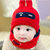 韩版秋冬宝宝帽子男童女童婴儿帽子儿童毛线帽小孩套头帽围巾两件套6-12个月(天蓝色)第4张高清大图